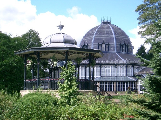 Bandstand &Windows to The Octagon, Pavilion Gardens, Buxton